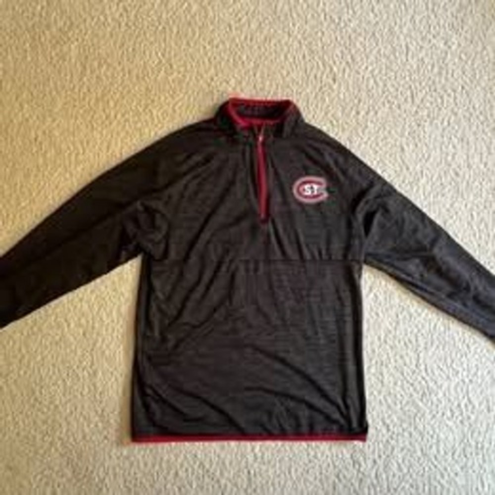 St Cloud State Huskies SCSU Minnesota 1/4 Zip Pullover Shirt / Sweatshirt S